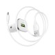 Автомобільний зарядний пристрій BOROFONE BZ12A single port QC3.0 with Type-C cable White