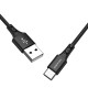 Кабель BOROFONE BX20 USB to iP 2A, 1m, nylon, TPE connectors, Black