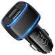 Автомобільний зарядний пристрій BOROFONE BZ14 Max dual port (Lightning) Black