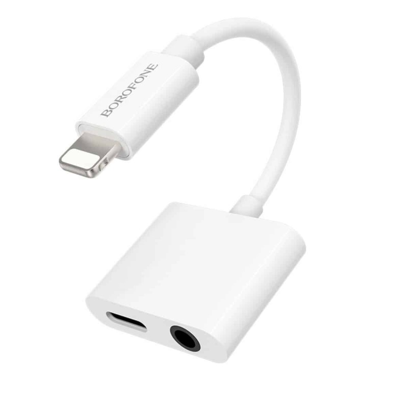 Адаптер BOROFONE BV12 Lightning to 3.5 Digital audio converter White