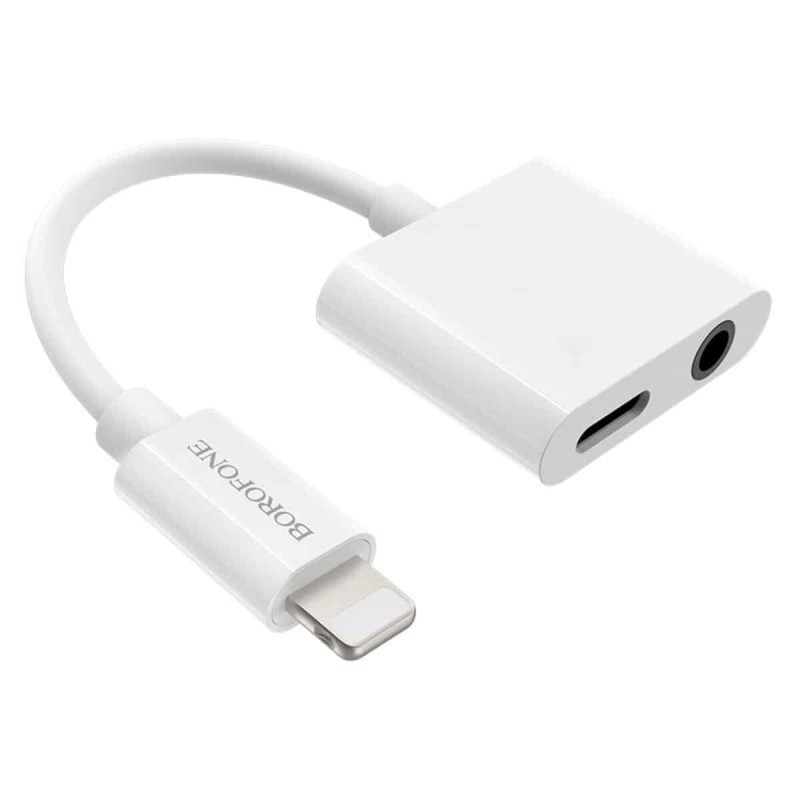 Адаптер BOROFONE BV12 Lightning to 3.5 Digital audio converter White