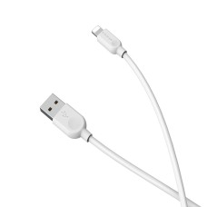 Кабель BOROFONE BX14 USB to iP 2.4A, 3m, PVC, TPE connectors, White