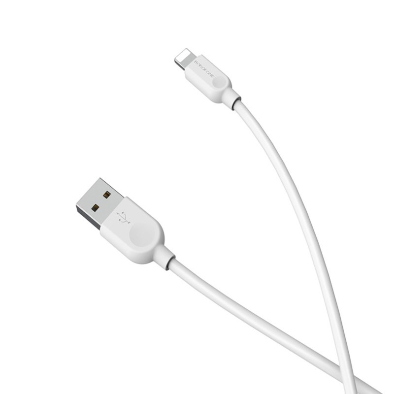 Кабель BOROFONE BX14 USB to iP 2.4A, 3m, PVC, TPE connectors, White