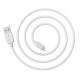 Кабель BOROFONE BX14 USB to iP 2.4A, 3m, PVC, TPE connectors, White