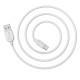 Кабель BOROFONE BX14 USB to Type-C 2.4A, 3m, PVC, TPE connectors, White