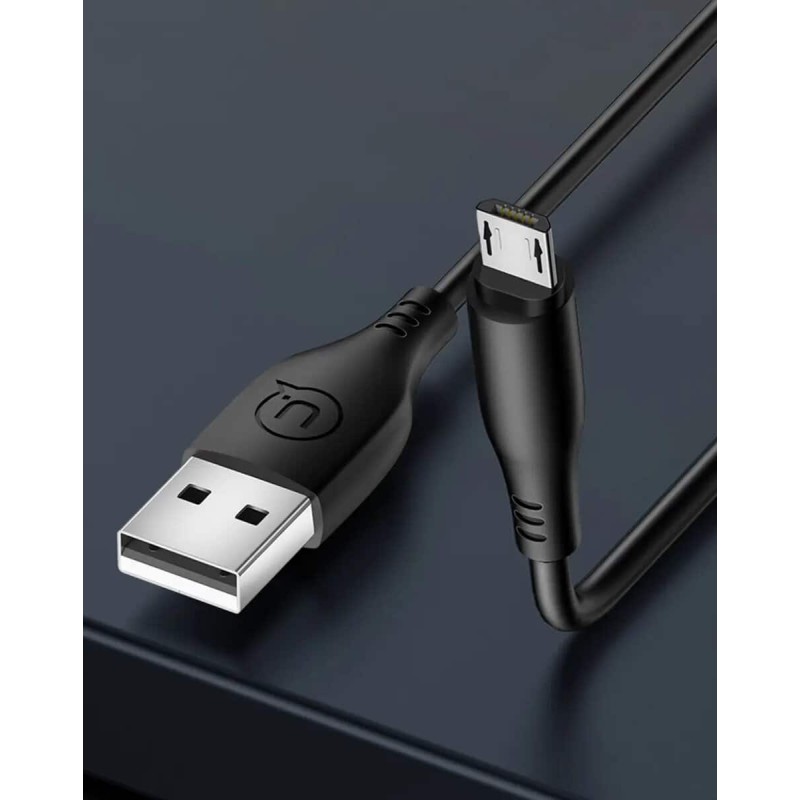 Кабель Usams US-SJ268 U18 Round Micro Cable 1m Black