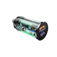 АЗП Usams US-CC127 C25 42.5W USB 22.5W+PD 20W Mini Fast Car Charger Transparent black