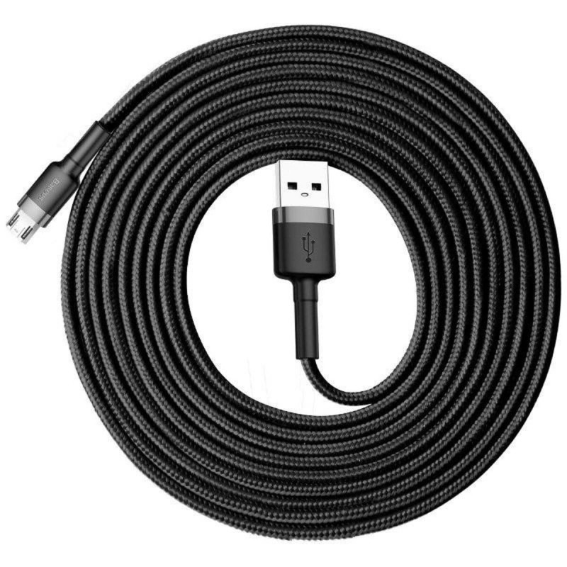Кабель Baseus Cafule Cable USB For Micro 2A 3m Gray+Black
