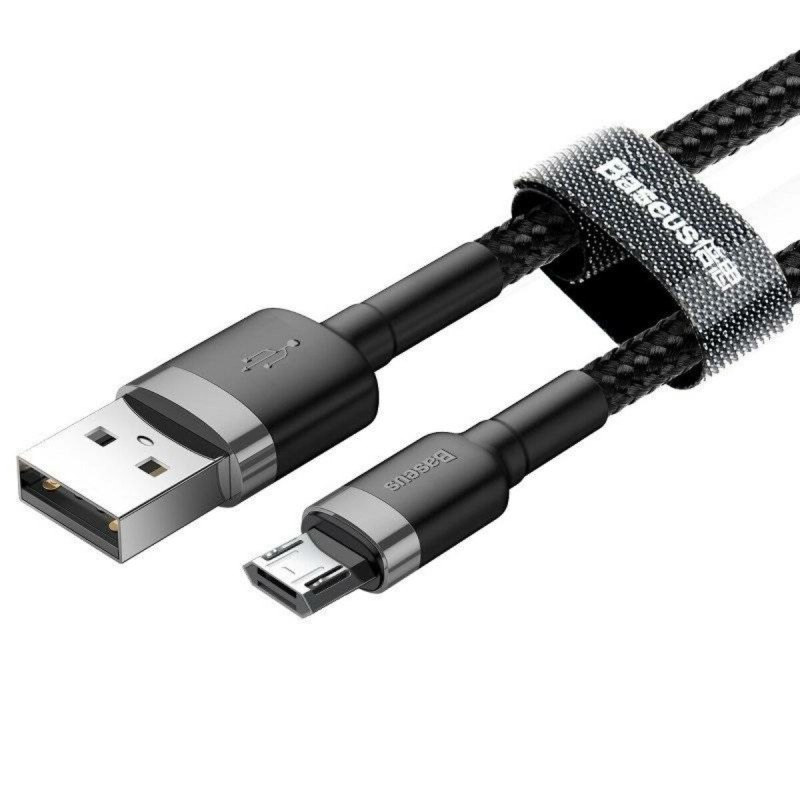 Кабель Baseus Cafule Cable USB For Micro 2A 3m Gray+Black