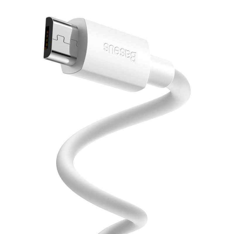Кабель Baseus Simple Wisdom Data Cable Kit USB to Micro 2.1A (2PCS/Set) 1.5m White
