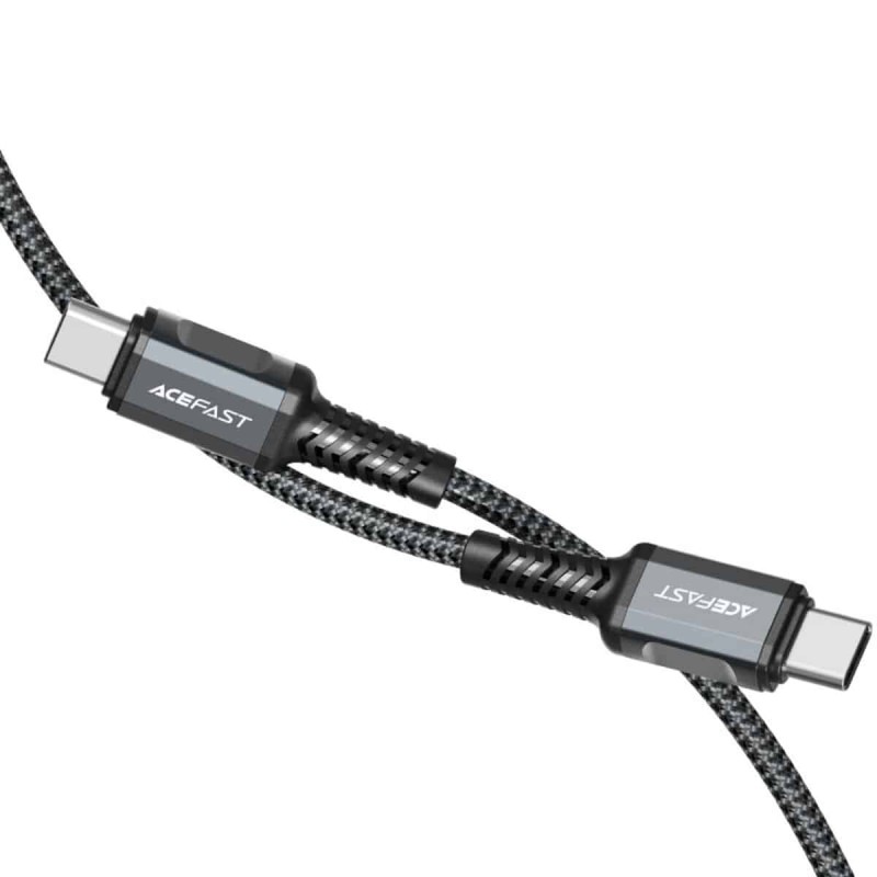 Кабель ACEFAST C1-03 Type-C to Type-C 3A, 1.2m, nylon, aluminum connectors, Black