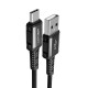 Кабель ACEFAST C1-04 USB to Type-C 3A, 1.2m, nylon aluminum connectors, Black