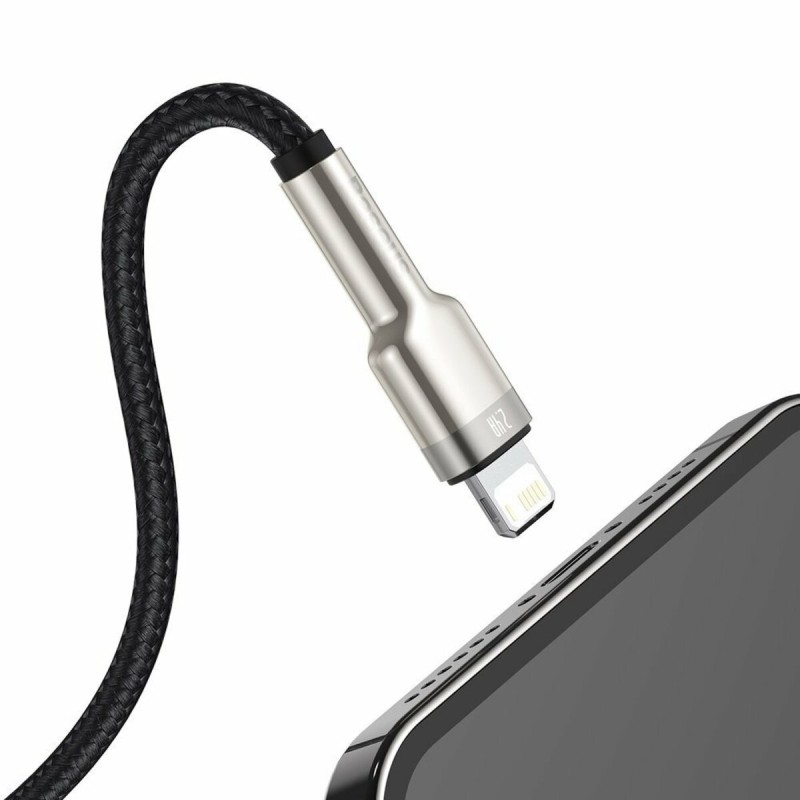 Кабель Baseus Cafule Series Metal Data Cable Type-C to iP PD 20W 1m Black
