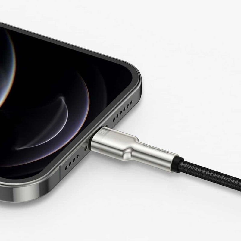 Кабель Baseus Cafule Series Metal Data Cable Type-C to iP PD 20W 1m Black