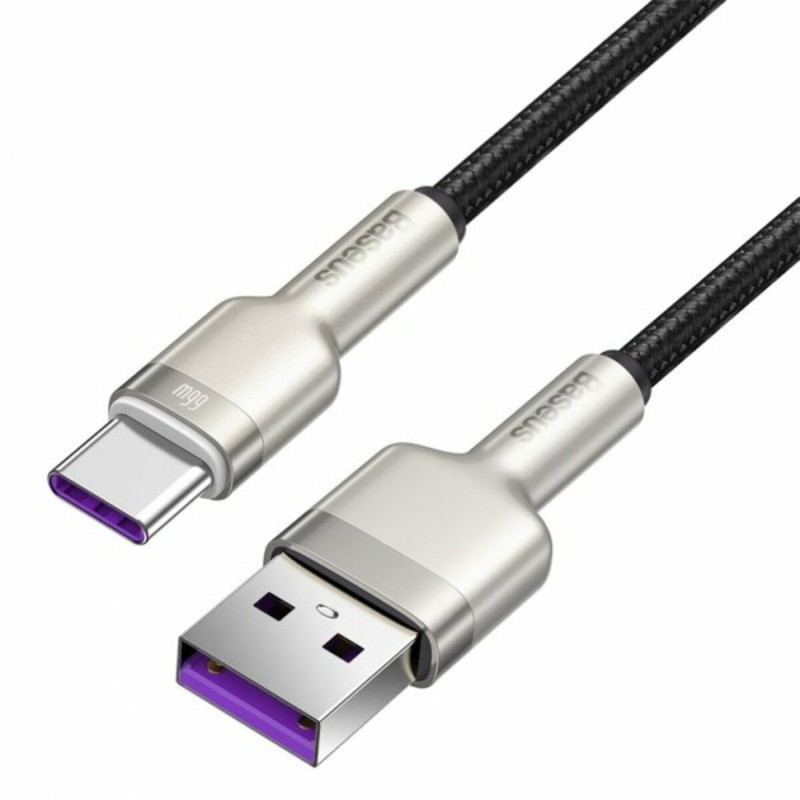 Кабель Baseus Cafule Series Metal Data Cable USB to Type-C 66W 1m Black
