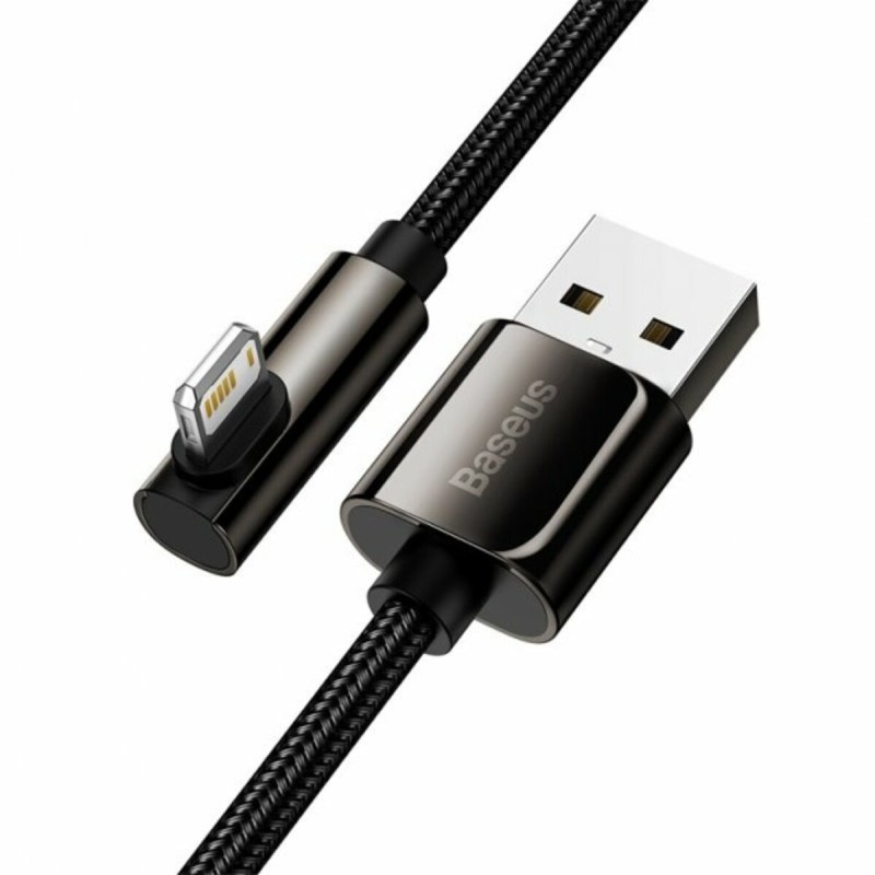 Кабель Baseus Legend Series Elbow Fast Charging Data Cable USB to iP 2.4A 1m Black