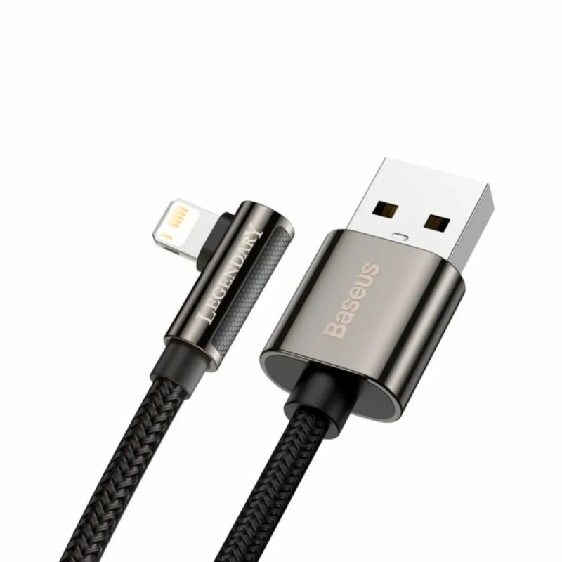 Кабель Baseus Legend Series Elbow Fast Charging Data Cable USB to iP 2.4A 2m Black