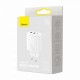 Мережевий зарядний пристрій Baseus Compact Quick Charger 2U+C 30W EU White