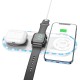 Бездротовий зарядний пристрій BOROFONE BQ14 Absolute 3in1 22.5W wireless fast charger White