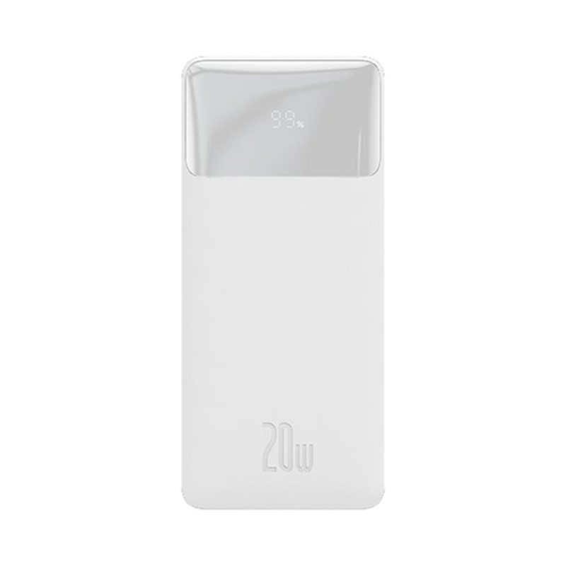 Зовнішній акумулятор Baseus Bipow Digital Display Power bank 30000mAh 20W White