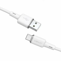 Кабель ACEFAST C2-04 USB to Type-C 3A, 1.2m, silicone, zinc connectors, White