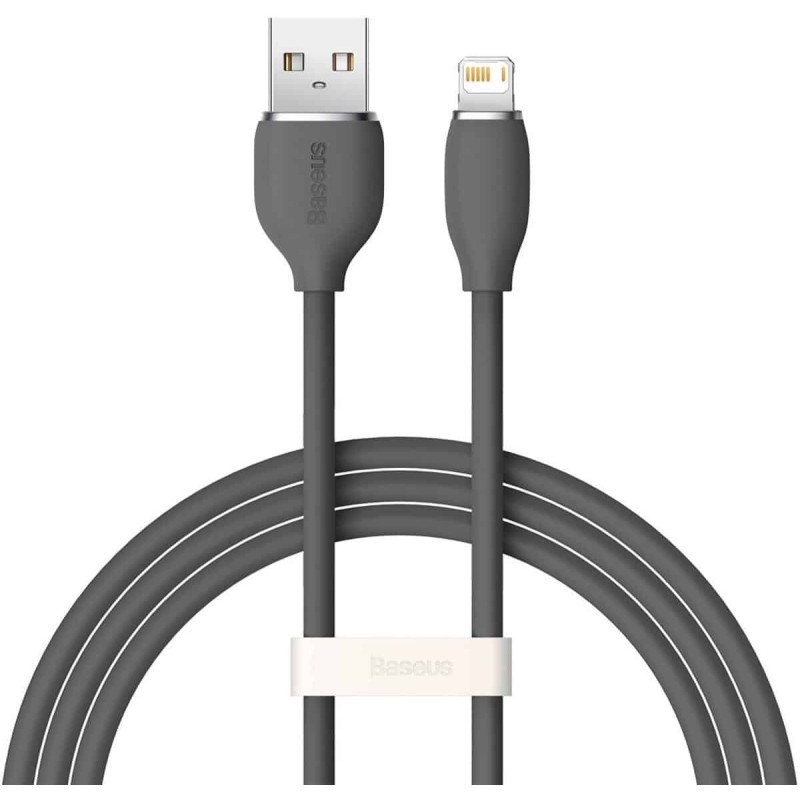 Кабель Baseus Jelly Liquid Silica Gel Fast Charging Data Cable USB to iP 2.4A 1.2m Black