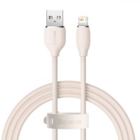 Кабель Baseus Jelly Liquid Silica Gel Fast Charging Data Cable USB to iP 2.4A 1.2m Pink