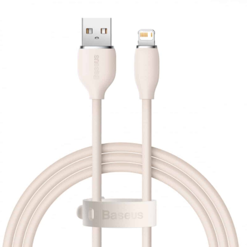 Кабель Baseus Jelly Liquid Silica Gel Fast Charging Data Cable USB to iP 2.4A 1.2m Pink