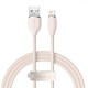 Кабель Baseus Jelly Liquid Silica Gel Fast Charging Data Cable USB to iP 2.4A 1.2m Pink
