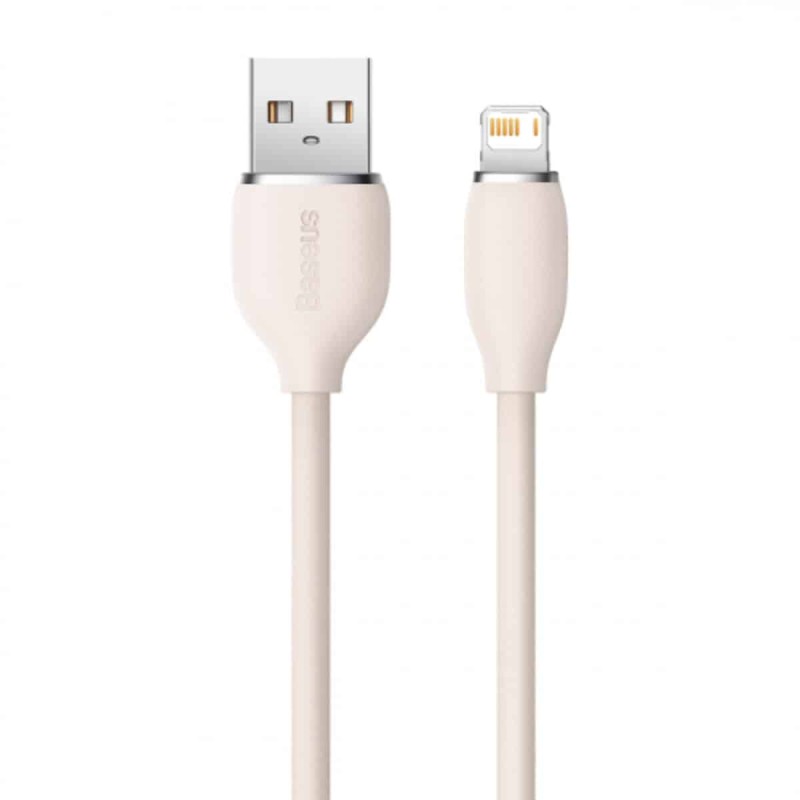 Кабель Baseus Jelly Liquid Silica Gel Fast Charging Data Cable USB to iP 2.4A 1.2m Pink