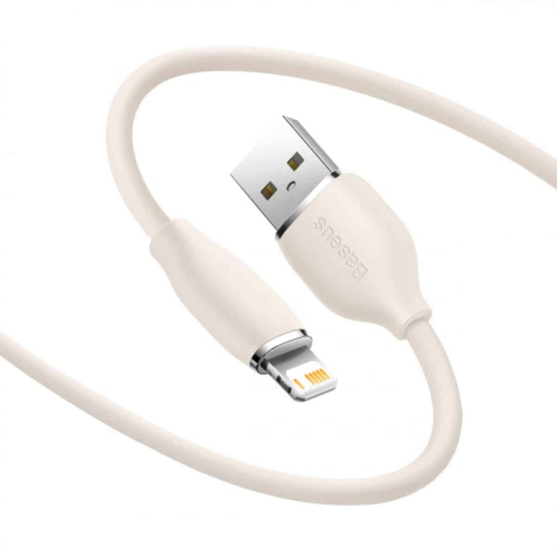 Кабель Baseus Jelly Liquid Silica Gel Fast Charging Data Cable USB to iP 2.4A 1.2m Pink