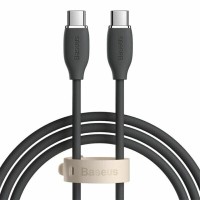 Кабель Baseus Jelly Liquid Silica Gel Fast Charging Data Cable Type-C to Type-C 100W 1.2m Black