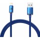 Кабель Baseus Crystal Shine Series Fast Charging Data Cable USB to iP 2.4A 1.2m Blue