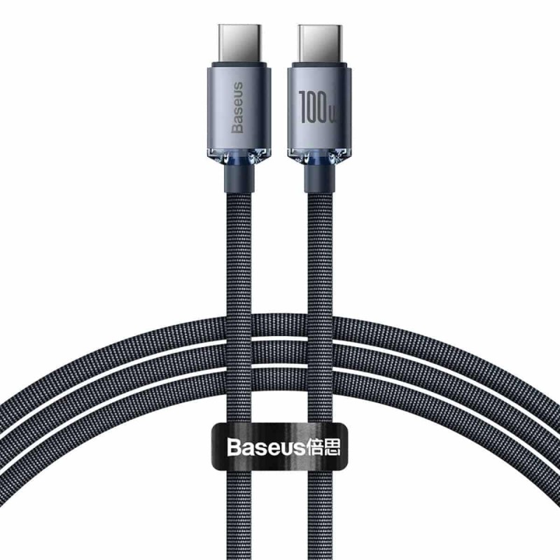 Кабель Baseus Crystal Shine Series Fast Charging Data Cable Type-C to Type-C 100W 1.2m Black