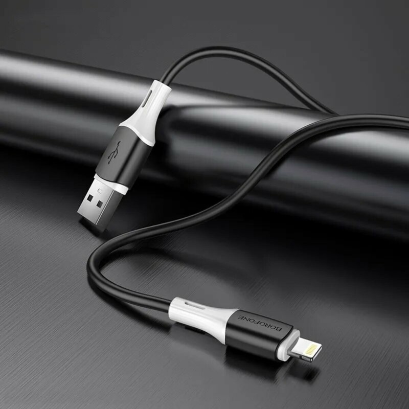 Кабель BOROFONE BX79 Type-C to iP 3A, 20W, 1m,, silicone, silicone connectors, Black