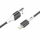 Кабель BOROFONE BX79 Type-C to iP 3A, 20W, 1m,, silicone, silicone connectors, Black