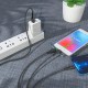 Кабель BOROFONE BX66 USB to iP+Type-C+Micro 2A,1m, silicone, silicone connectors, Black