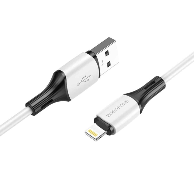 Кабель BOROFONE BX79 Type-C to iP 3A, 20W, 1m,,  silicone, silicone connectors, White