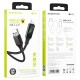 Кабель BOROFONE BU32 Type-C to iP 3A, 20W, 1.2m, nylon, aluminum connectors, digital display, Black