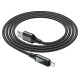 Кабель BOROFONE BU32 Type-C to iP 3A, 20W, 1.2m, nylon, aluminum connectors, digital display, Black