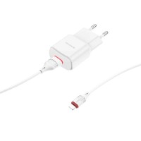 Мережевий зарядний пристрій BOROFONE BA48A Orion single port charger set(iP) White