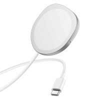 Бездротовий зарядний пристрій BOROFONE BQ12 Core magnetic holder wireless fast charger Silver