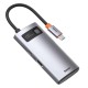 USB-Hub Baseus Metal Gleam Series 4-in-1 Multifunctional (Type-C to HDMI*1+USB3.0*1+USB2.0*1+PD*1)