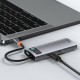 USB-Hub Baseus Metal Gleam Series 6-in-1 Multifunctional (Type-C to HDMI*1+USB3.0*3+PD*1+RJ45*1)