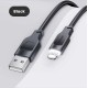Кабель Usams US-SJ565 Lightning 2.4A Charging & Data Cable Lithe Series 1.2m Black
