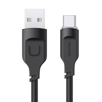 Кабель Usams US-SJ568 Type-C 6A Fast Charging & Data Cable Lithe Series 1.2m Black
