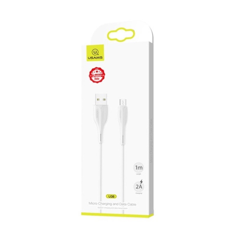 Кабель Usams US-SJ373 U38 Micro Charging and Data Cable 1m White