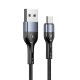 Кабель Usams US-SJ450 U55 Micro Aluminum Alloy Braided Data Cable 1m Black