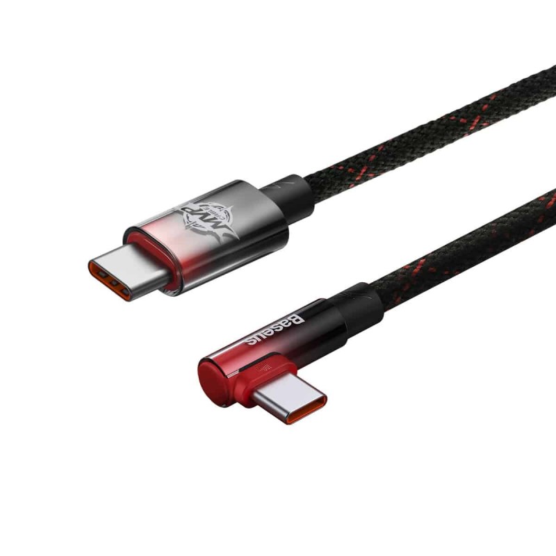 Кабель Baseus MVP 2 Elbow-shaped Fast Charging Data Cable Type-C to Type-C 100W 1m Black+Red
