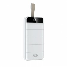 Зовнішній акумулятор REMAX Leader Series 22.5W Multi-compatible Fast Charging Power Bank (with LED light) 30000mah RPP-183 White